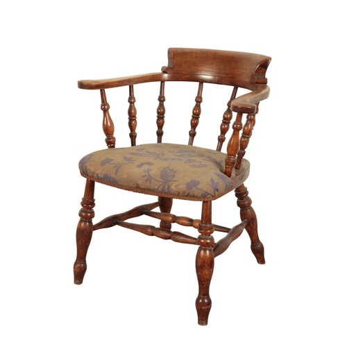 841 - A VICTORIAN BEECH 'CAPTAINS CHAIR' 