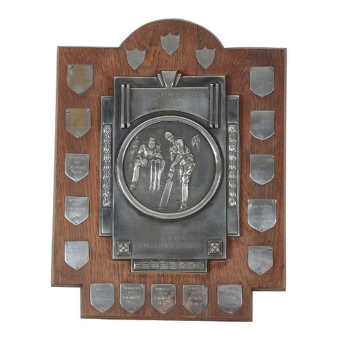 120 - A COLLECTION OF SPORTING TROPHY SHIELDS awarded for merit in sports such as swimming, cricket, footb... 