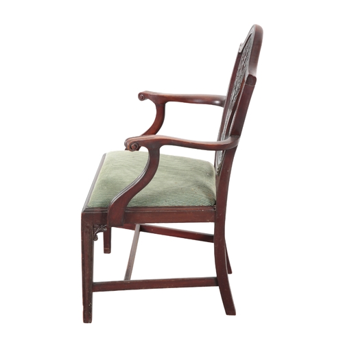 290 - A SET OF EIGHT MAHOGANY DINING CHAIRS IN THE MANNER OF GEORGE HEPPLEWHITE including two elbow chairs... 