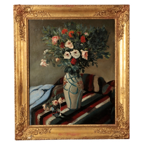 294 - EMERIC VAGH-WEINMANN (1919-2012) 'Vase des Fleurs sur Table' signed lower right, oil on canvas, 71cm... 