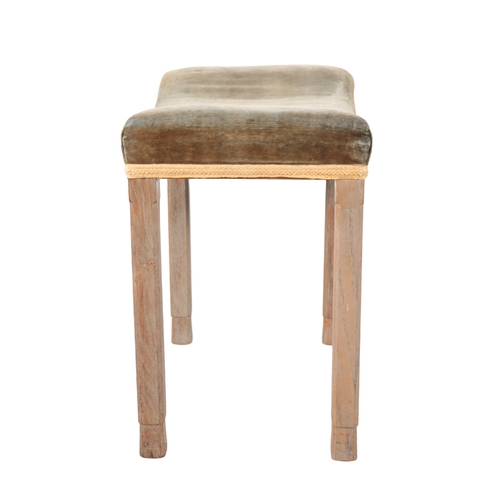 296 - A GEORGE VI LIMED OAK CORONATION STOOL one of a limited run designed by Edward Barnsley and used at ... 