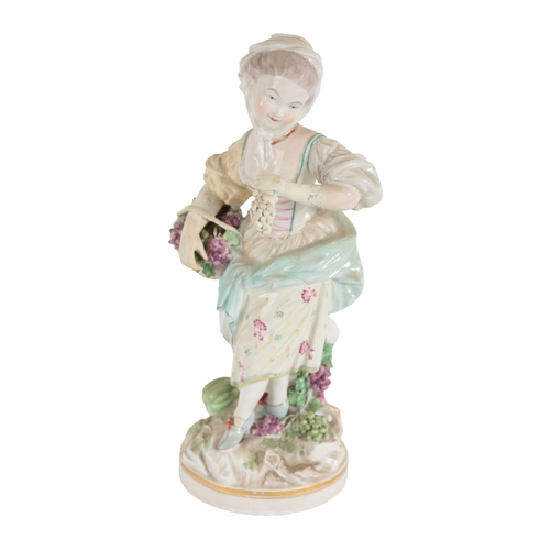 318 - TWO 18TH CENTURY DUESBURY & CO DERBY PORCELAIN FIGURES FROM THE 'COFFEE SEASONS' two re-issued figur... 