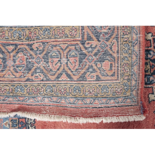 157 - A MAZLAGHAN NORTH WEST PERSIAN RUG early/mid-20th Century, woven in blue and muted colours with geom... 