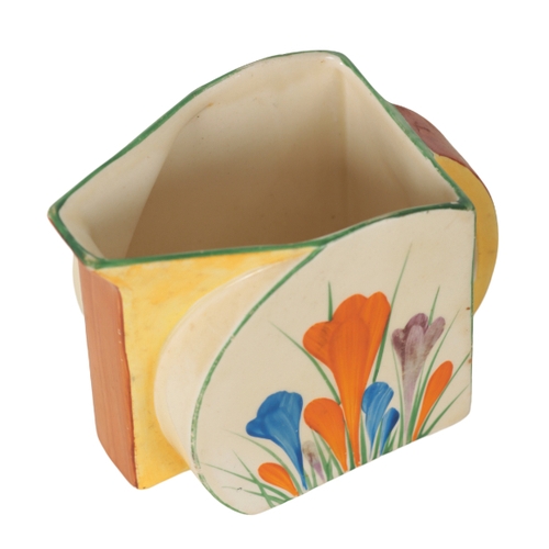 207 - CLARICE CLIFF, A CROCUS PATTERN CHAMBER STICK 15cm wide, together with a further small collection of... 