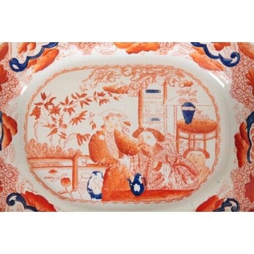 212 - A MASONS IRONSTONE 'RED MANDARIN PATTERN' PART DINNER SERVICE first half 19th century, including a l... 