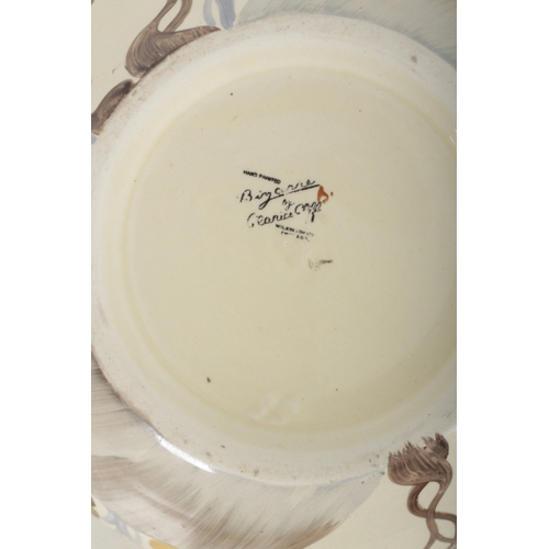 217 - A CLARICE CLIFF 'BIZARRE' RHODANTHE PATTERN BOWL, 23cm wide, together with two Clarice Cliff bowls w... 