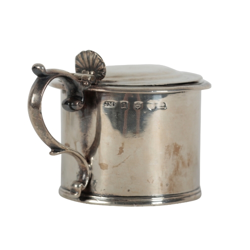 26 - A GROUP OF FIVE SILVER MUSTARD POTS including an example by James McKay, Edinburgh, 6.5cm high, rubb... 