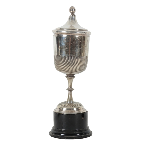 44 - A SILVER GOLFING TROPHY CUP AND COVER The 'Louisan' Golf Cup, A & J Zimmerman Ltd, Birmingham, 1922,... 