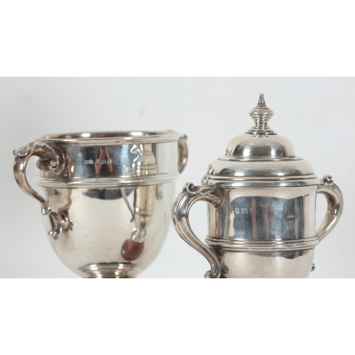 44 - A SILVER GOLFING TROPHY CUP AND COVER The 'Louisan' Golf Cup, A & J Zimmerman Ltd, Birmingham, 1922,... 