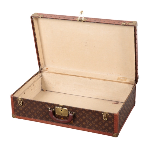 45 - LOUIS VUITTON: A MATCHED PAIR OF TRAVEL CASES circa 1960's, both cases with 