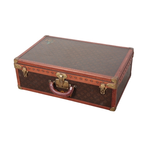 45 - LOUIS VUITTON: A MATCHED PAIR OF TRAVEL CASES circa 1960's, both cases with 