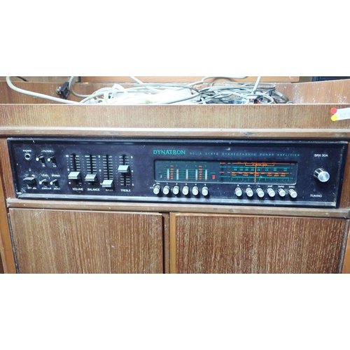 15 - A VINTAGE DYNATRON SRX 30A MUSIC SYSTEM (for spares or repair), a Sony Z300 system with speakers, an... 