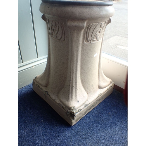 9 - LEEDS FIRECLAY COMPANY (BURMANTOFTS): A 'LEFCO' ART NOUVEAU JARDINIERE and stand, with characteristi... 