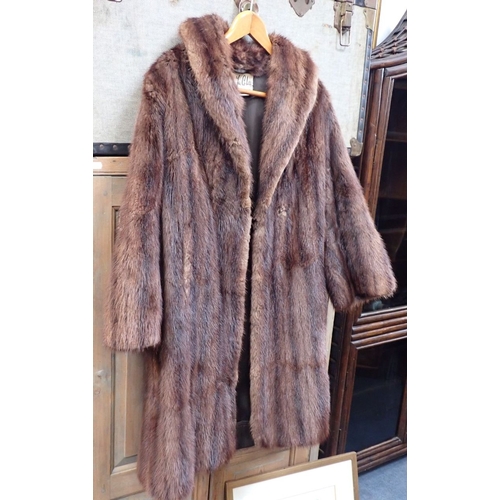 128 - A FUR COAT: 'SIBERIAN FUR CO. LTD. BELFAST'