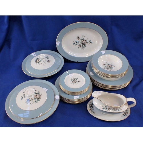 16 - A ROYAL DOULTON ROSE ELEGANS PART DINNER SERVICE