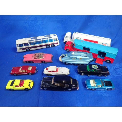 170 - DINKY TOYS 100 'LADY PENELOPE'S FAB1' with 'Spectrum pursuit vehicle' (both unboxed), 'The green mag... 