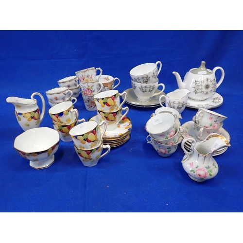 35 - A ROYAL DOULTON ART DECO COFFEE SET with a Royal Adderley Adelphi pattern tea in bed set, a Victoria... 