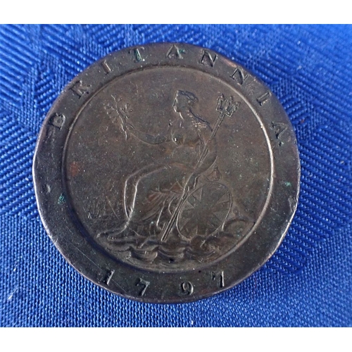 451 - A GEORGE III CARTWHEEL COIN