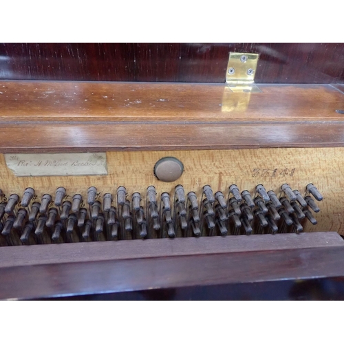 198 - A VICTORIAN ROSEWOOD CASED PIANO BY JOHN BROADWOOD & SONS, LONDON with fretwork panels, numbered 331... 