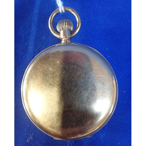 450 - A GOLD PLATED CYMA POCKET WATCH (working)