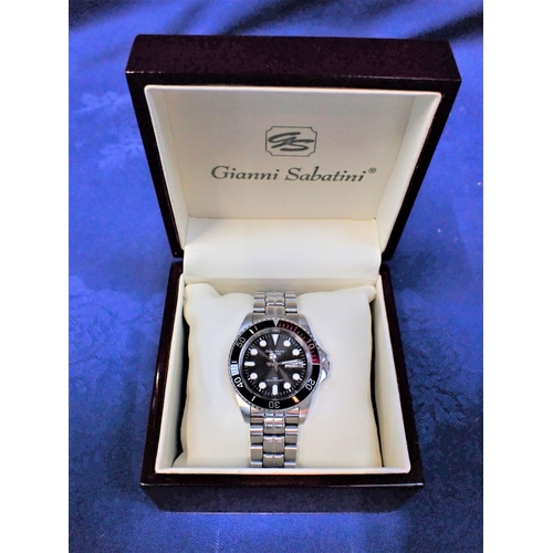 469 - A GENTS GIANNI SABATINI AUTOMATIC WRISTWATCH, BOXED