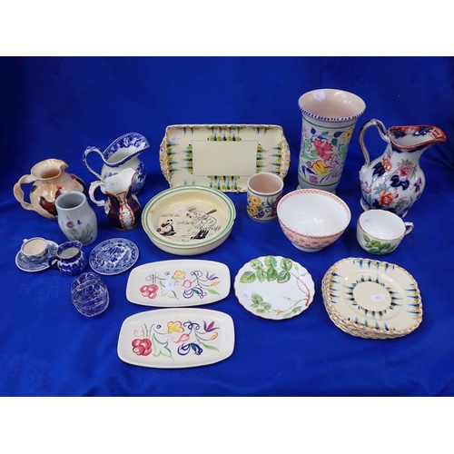 94 - A 'PINDAR THE PANDA' NURSERY DISH, POOLE VASE miniature Wedgwood cup and saucer, and other ceramics