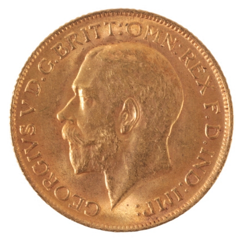 13 - A 1911 GEORGE V GOLD SOVEREIGN the reverse with St. George and the Dragon (c.7.98grams)