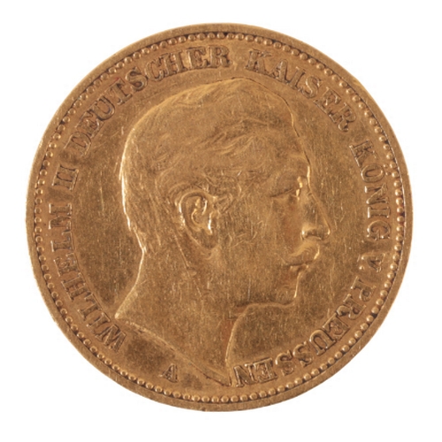 31 - AN 1890 WILHELM II 20 MARKS GOLD COIN (c.7grams)