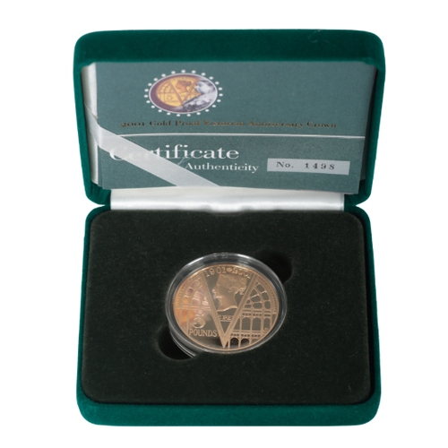 58 - A 2001 ROYAL MINT GOLD PROOF VICTORIAN ANNIVERSARY £5 CROWN (c.39.94 grams) with Certificate of Auth... 
