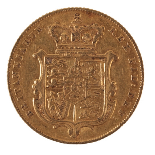 7 - AN 1825 GEORGE IV GOLD SOVEREIGN the reverse with a crown and shield, (c.7.97grams)