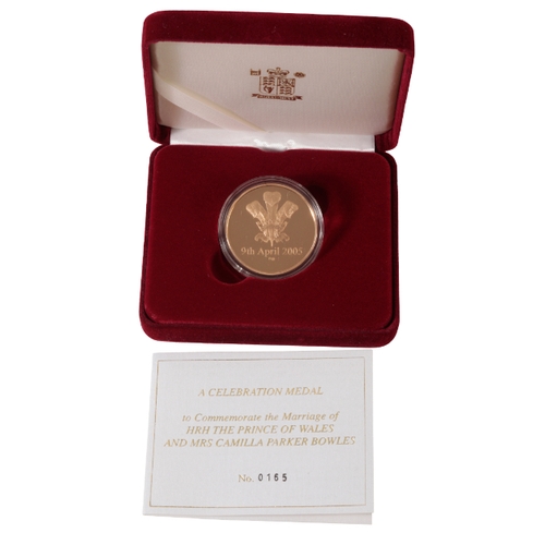 72 - A 2005 ROYAL MINT CELEBRATION MEDAL to commemorate the marriage of HRH The Prince Of Wales and Mrs C... 