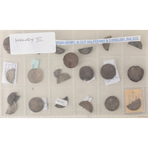 99 - A 1247 HENRY III LONG CROSS PENNY and various other Henry III hammered coins and cut half pennies et... 