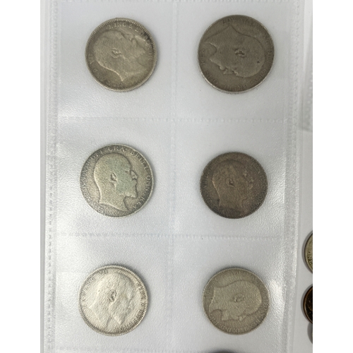 166 - A QUANTITY OF GEORGE V HALF CROWNS and various other British coins including threepences, pennies an... 