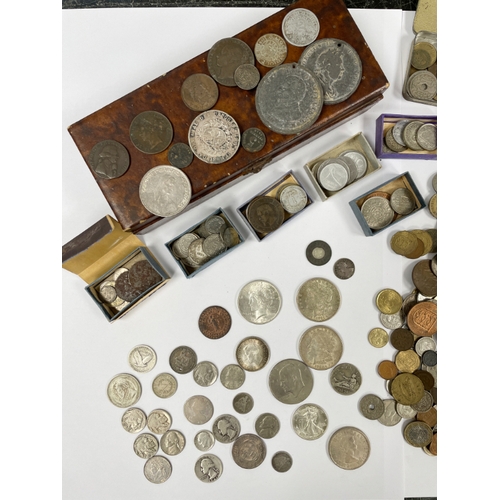 216a - A 1921 ONE DOLLAR CROWN and a quantity of various mixed world coins