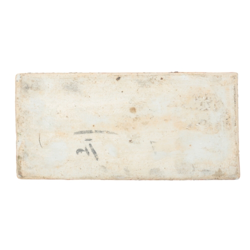 103 - A CANTONESE FAMILLE ROSE PEN BOX Qing, of rectangular form decorated with figures, 18cm wide