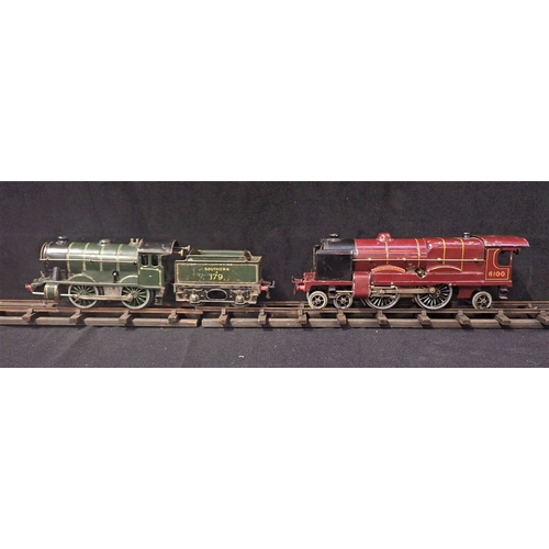 172 - A COLLECTION OF HORNBY AND BASSETT LOWKE '0' GAUGE TRAINS AND ACCESSORIES including a live steam Bas... 