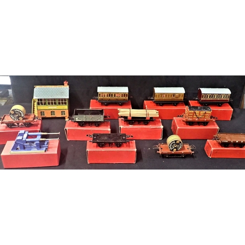 172 - A COLLECTION OF HORNBY AND BASSETT LOWKE '0' GAUGE TRAINS AND ACCESSORIES including a live steam Bas... 