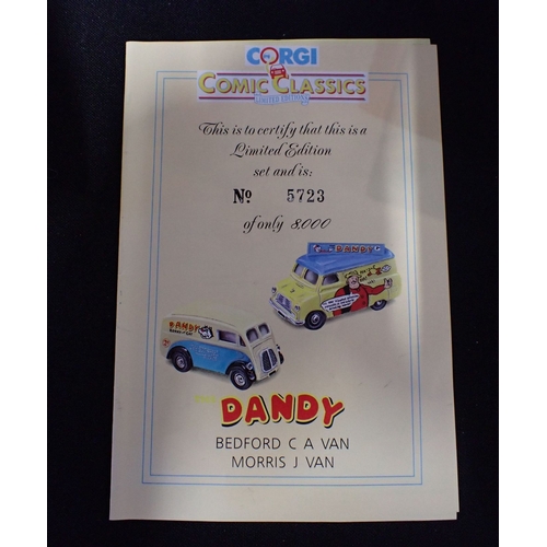 199 - TWO CORGI COMIC CLASSICS MODEL VEHICLE BOXED SETS - DANDY AND THE HOTSPUR together with two Lledo bo... 