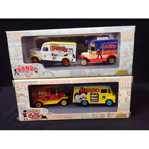 199 - TWO CORGI COMIC CLASSICS MODEL VEHICLE BOXED SETS - DANDY AND THE HOTSPUR together with two Lledo bo... 