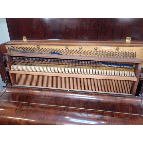 200 - A VICTORIAN ROSEWOOD CASED PIANO BY JOHN BROADWOOD & SONS, LONDON with fretwork panels, numbered 331... 