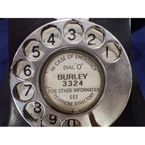 247 - GPO BLACK BAKELITE TELEPHONE dated 1959