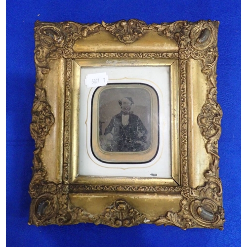 508 - A PAIR OF AMBROTYPE PHOTOGRAPHS, IN ORIGINAL GILT FRAMES and mounts