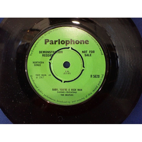 523 - THE BEATLES: PROMO SINGLE 'ALL YOU NEED IS LOVE / BABY, YOU'RE A RICH MAN' (R5620), WITH SLEEVE