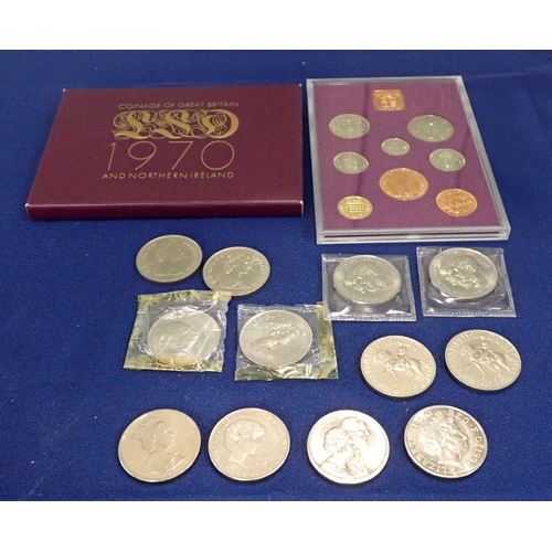 529 - A 1970 GREAT BRITAIN PROOF SPECIMEN COIN SET together with mixed other coinage