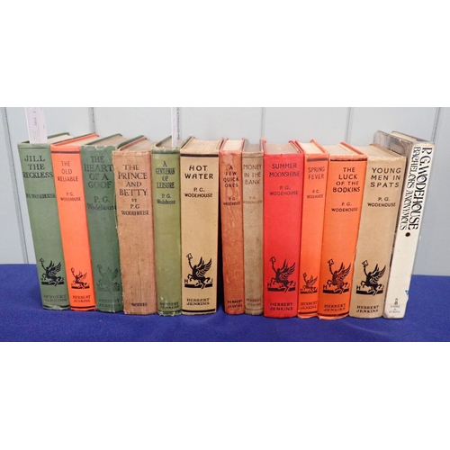 596 - WODEHOUSE, P.G. - THIRTEEN NOVELS including 'Bachelor's Anonymous' first edition 1973 with dustwrapp... 