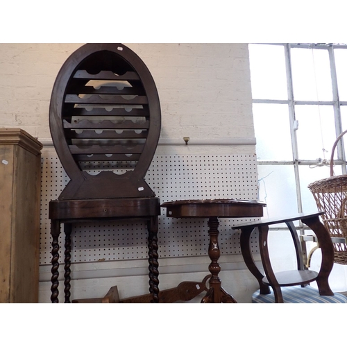 701 - A QUANTITY OF SMALL FURNITURE reproduction occasional tables, upholstered stools etc (as lotted)