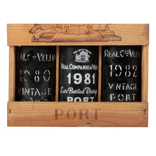 114 - REAL COMPANHIA VELHA VINTAGE PORT / LBV PORT 1980-1982 THREE BOTTLE SET each bottle 75cl, comprising... 