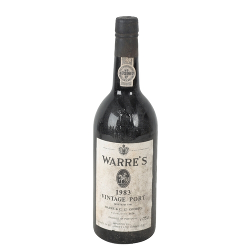 120 - WARRE'S VINTAGE PORT, 1983 75cl, three bottles