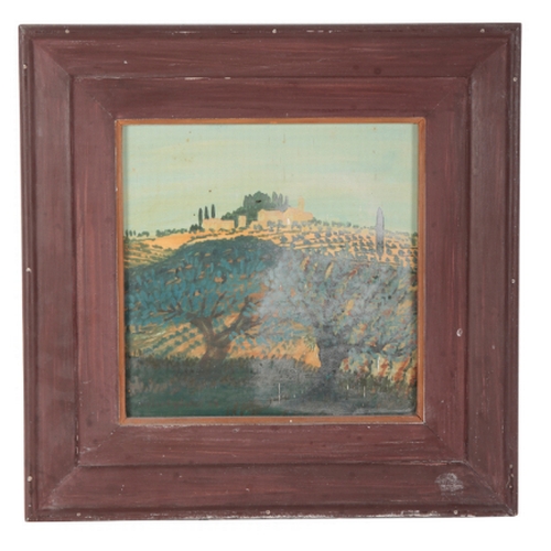 155 - *ANDRE DZIERZYNSKI  (B. 1936)  'S. Agostino I (S. Gimignano) Toscana' Italian landscape with olive g... 