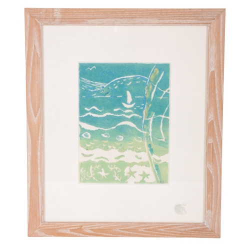 163 - KATE SHAW (B.1958) 'Snowdrops and Sea' signed, titled and numbered 6/10 in pencil to the margin, etc... 